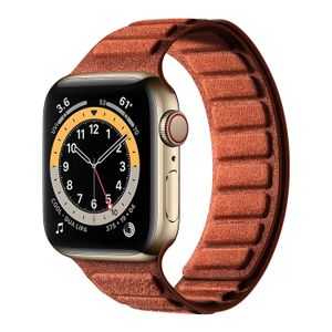 Apple Watch 49/46/45/44mm kellonranneke mokkanahka magneettinen - ruskea
