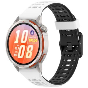 Huawei Watch GT Runner 2 -kellonranneke silikonilla – valkoinen/musta