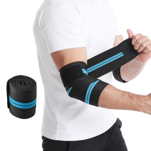 Kompressionsbandage til albue 120 x 8 cm – Sort/Blå