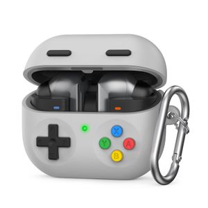 AhaStyle Fodral i silikon Spelkontroll för Samsung Galaxy Buds 3 / 3 Pro – Ljusgrå