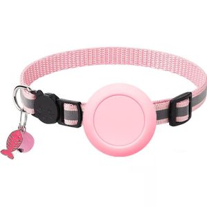 AirTag djurhalsband för katt/små hundar – Rosa