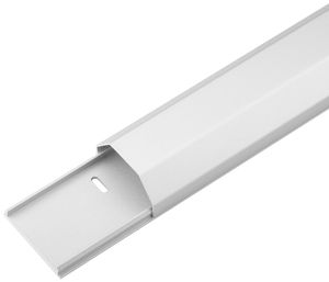 Goobay halvrund kabelkanal i aluminium 110 x 5 x 2,6 mm - hvit