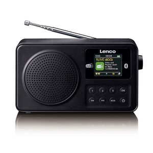Lenco Bärbar DAB+/FM-radio med Bluetooth - Svart