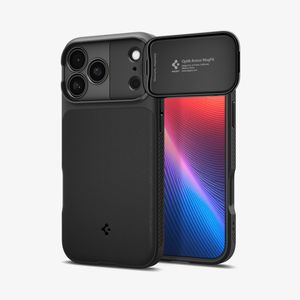 Spigen Optik Armor MagFit Deksel til iPhone 18 Pro / 17 Pro - Svart