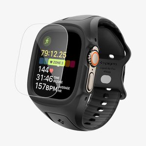 Spigen 3in1 Kellonranneke + Kuori + Näytönsuoja Apple Watch Ultra 4/3/2/1 (49mm) - Musta