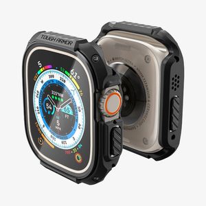 Spigen Apple Watch Ultra 4/3/2/1 49mm kuori Tough Armor - Musta