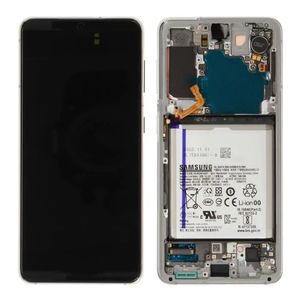 Samsung Galaxy S21 LCD-näyttö sis. Akku Alkuperäinen - Phantom White