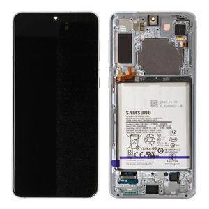 Samsung Galaxy S21 Plus LCD-näyttö sis. Akku Alkuperäinen - Phantom Silver