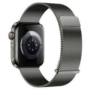 Apple Watch 42/41/40/38mm Milanesisk magnetisk klokkerem - Grå