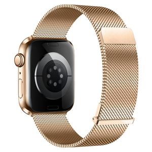 Apple Watch 42/41/40/38mm Milanesisk magnetisk klokkerem - Rose gull