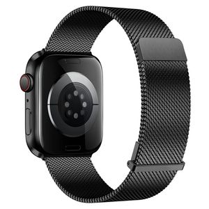 Apple Watch 42/41/40/38mm Milanesisk magnetisk klokkerem - Svart