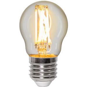 Star Trading LED-Lampe E27, Kugelform, dimmbar bis warmweiß – Klarglas