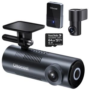 Ottocast OttoSafe Cam 2-i-1 bilkamera med trådløs CarPlay-adapter + 64 GB microSD-kort
