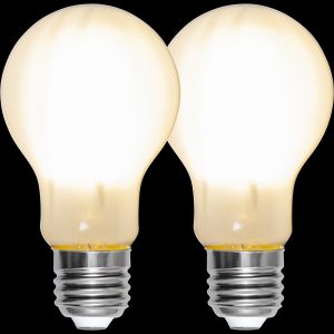 LED-lampa E27 A60 Frosted 2-pack