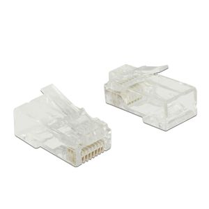 Delock RJ45 Crimp+Cut Kontakt Cat.6 UTP, 20 st – Transparent