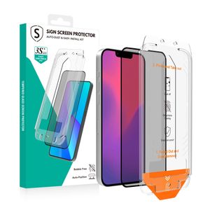 SiGN Skjermbeskytter iPhone 14/13/13Pro/16e/17e – EZ Apply med støvfri applikator, 2-paking
