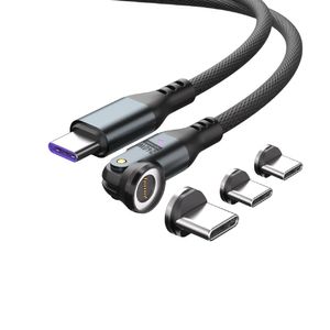 4Smarts GravityCord USB-C 540° magnetiskt kabelset 240W 1,8m – svart