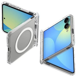 Spigen Ultra Hybrid Pro MagFit Deksel til Samsung Galaxy Z Flip8 - Gjennomsiktig/hvit