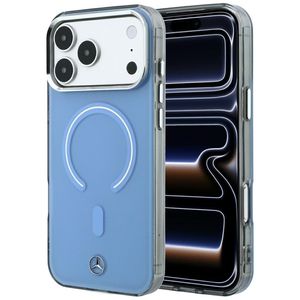 Mercedes Double Layer Iconic Logo MagSafe -kuori till iPhone 18 Pro Max/17 Pro Max - Sininen