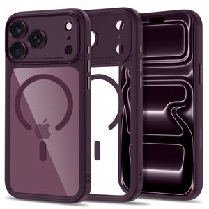 Tech-Protect MagPeak MagSafe CC -kuori till iPhone 18 Pro Max/17 Pro Max - Burgundi