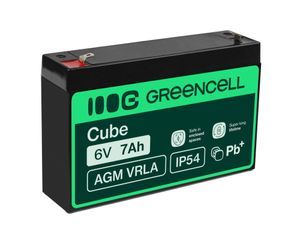 Green Cell AGM VRLA 6V 7Ah Batterie für Alarmanlagen, Kassen, Spielzeug