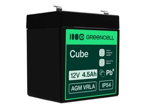 Green Cell AGM VRLA 12V 4.5Ah huoltovapaa akku UPS:lle