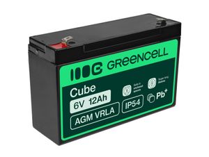 Green Cell AGM VRLA 6V 12Ah Batterie für Alarmanlagen, Kassen, Spielzeug