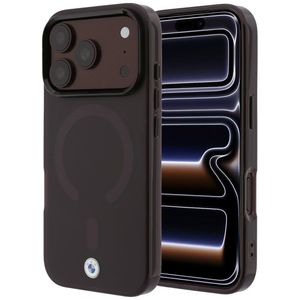 BMW Sign Frosted IML Metal Logo MagSafe -kuori till iPhone 18 Pro Max/17 Pro Max - Burgundi