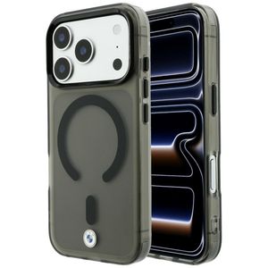 BMW Sign Frosted IML Metal Logo MagSafe -kuori till iPhone 18 Pro Max/17 Pro Max - Harmaa