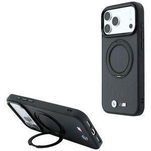 BMW Kevlar Ring Stand 360 MagSafe -kuori till iPhone 18 Pro Max/17 Pro Max - Harmaa