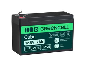 Green Cell CUBE 7Ah 12.8V LiFePO4 Batteri för UPS & Övervakning