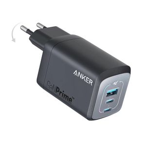 Anker Prime 67W GaN-vegglader – 2 x USB-C + 1 x USB-A
