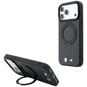 BMW Kevlar Ring Stand 360 MagSafe -kuori till iPhone 18 Pro/17 Pro - Harmaa