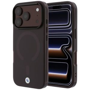 BMW Sign Frosted IML Metal Logo MagSafe -kuori till iPhone 18 Pro/17 Pro - Burgundi