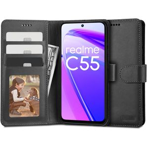 Tech-Protect Wallet Cover for Realme C55 - Black