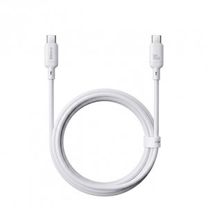 Baseus Silky USB-C - USB-C -latauskaapeli 100W 2m - Valkoinen