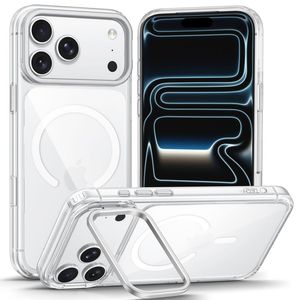 Tech-Protect MagStand CC MagSafe -kuori  iPhone 18 Pro Max/17 Pro Max:lle - Läpinäkyvä