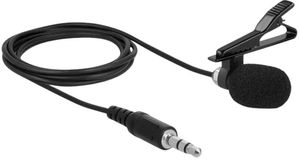 Delock Tie Lavalier -mikrofoni, monisuuntainen, klipsillä – musta