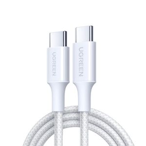UGREEN L501 USB-C till USB-C-kabel 60W, 3A, 1m – Vit
