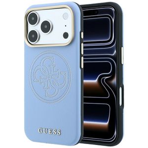 Guess Perforated 4G Gold Logo Magsafe -kuori  iPhone 18 Pro Max:lle - Vaaleansininen