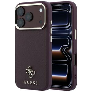Guess Saffiano Small 4G Classic Logo MagSafe -kuori  iPhone 18 Pro Max :lle - Burgundi
