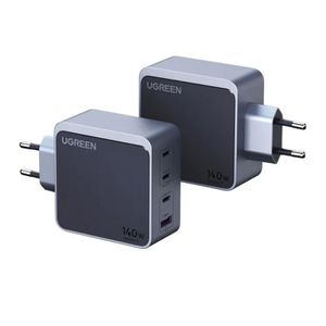 UGREEN 140W Seinälaturi X570 Nexode S 5A, 1x USB-A/3x USB-C - Harmaa