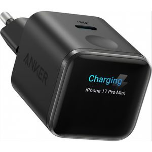 Anker Nano vegglader med skjerm 45W, 3A, 1x USB-C – Svart