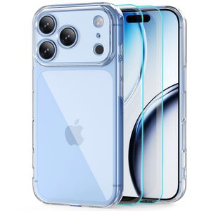 Tech-Protect iPhone 18 Pro Max/17 Pro Max Kuori + Näytönsuojat 2-pakkaus - Läpinäkyvä