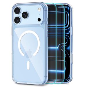 Tech-Protect iPhone 18 Pro/17 Pro MagSafe Case + Glass Fit+ 2-pakkaus - Läpinäkyvä