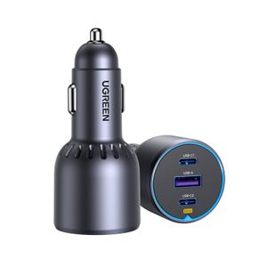UGREEN EC703 Autolaturi 75W – 2 x USB-C + 1 x USB-A