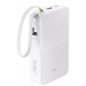Baseus EnerFill Bipow2 Pro Powerbank 30000mAh QC+PD med USB-C-kabel - Hvit