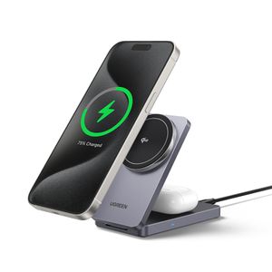 UGREEN W706 2-i-1 trådløs lader 20W – svart