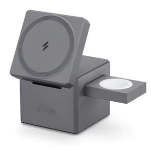 Anker 3-i-1 Cube trådløs lader 15W – svart