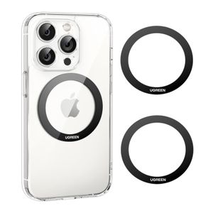 UGREEN LP428 Metalring til Smartphone, 2-pak – Sort